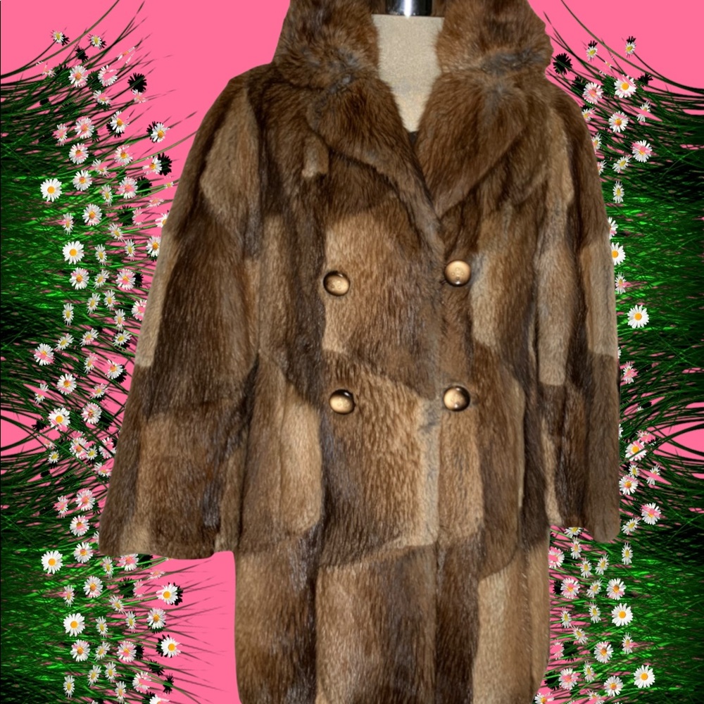 Vintage Luxury Mayfair Furriers Stunning Brown Genuine Fur Coat Size M - Picture 3 of 15